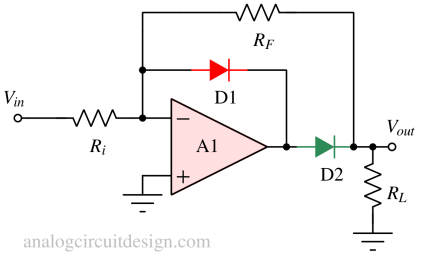 Improved precision rectifier using operational amplifier