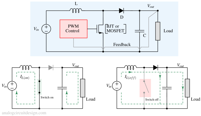 boost regulator topology with working