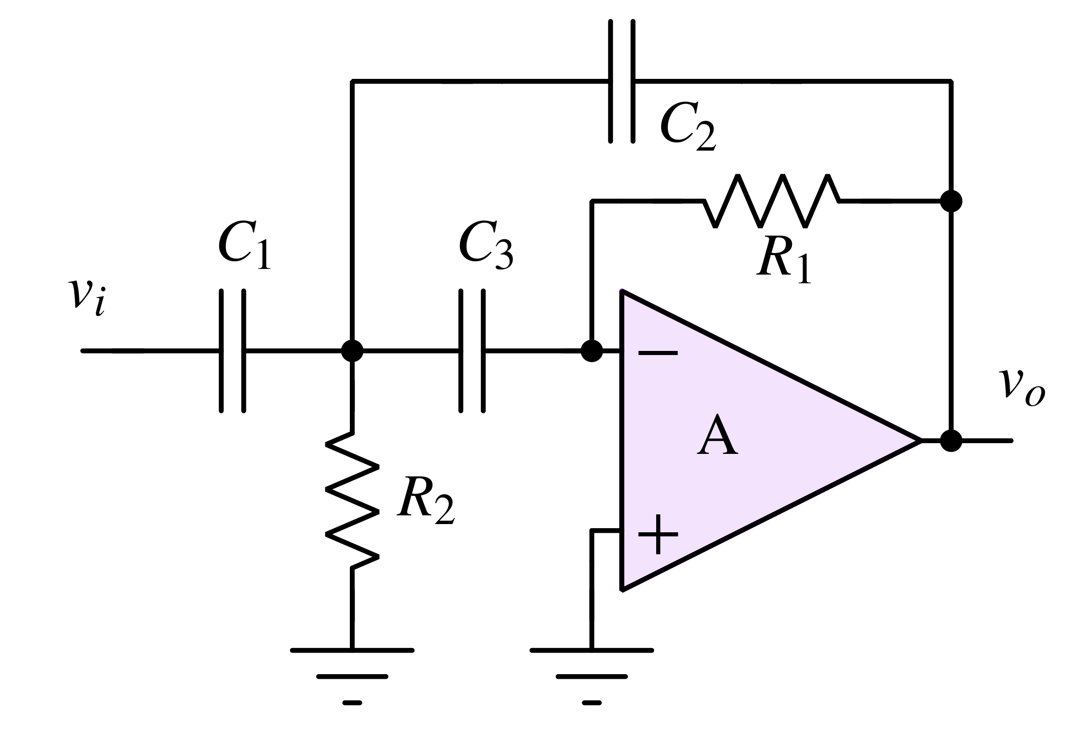 Multiple Feedback high-pass filter