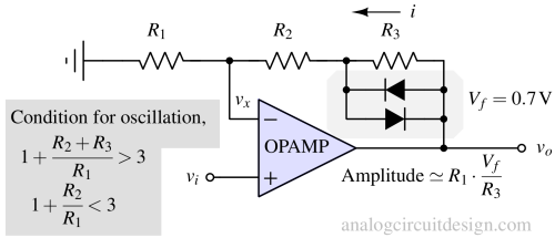wein_bridge_amplifier_diode-1 amplitude decision circuit having clipper circuit with opamp